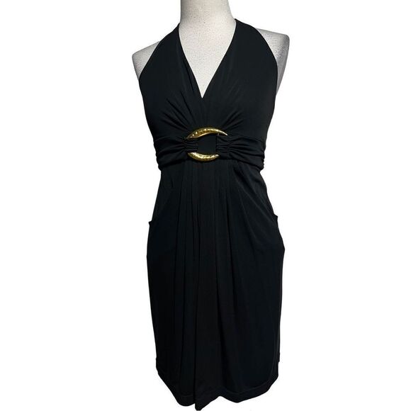 BCBGMAXAZRIA Sexy Little Black Dress Cocktail Dress Halter Dress Size XSmall - Picture 1 of 6